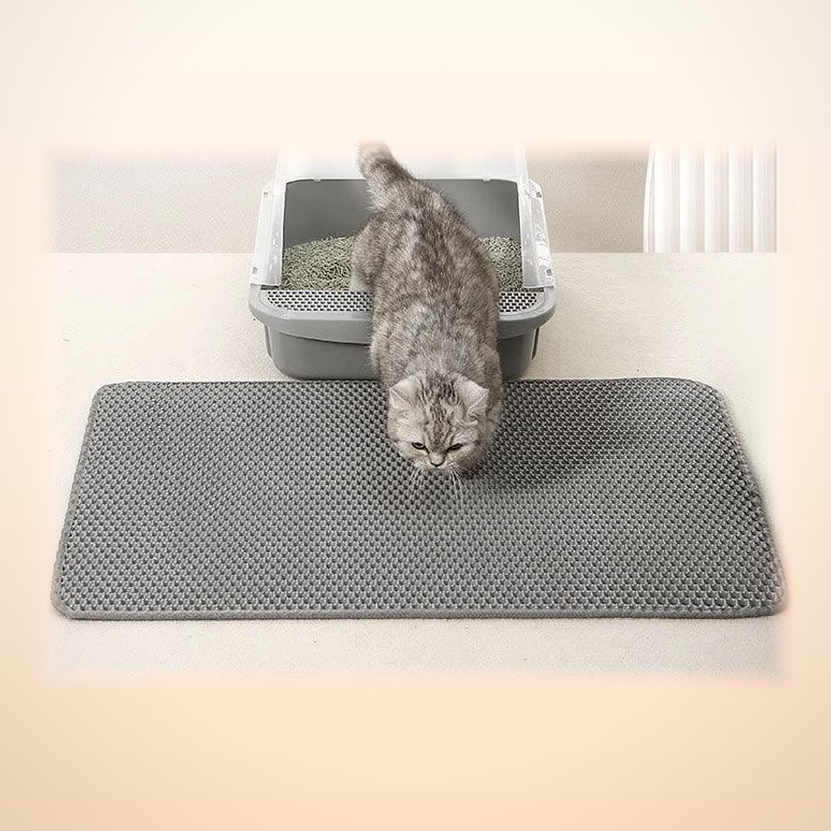 고양이 화장실 벌집 모래매트 (40×50cm)